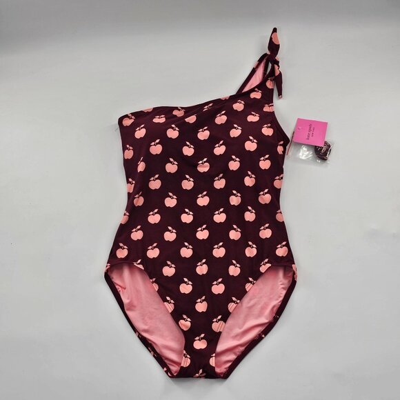 NWT kate spade new york Apple Toss Bunny Tie One Shoulder One-Piece Size Large - Picture 2 of 4